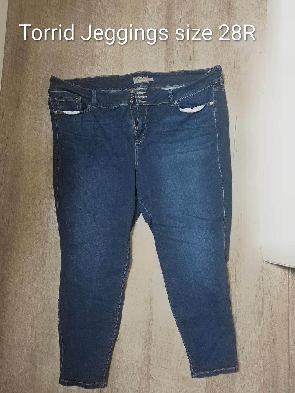 torrid Dark Blue Super Soft Jegging with Gold Stitching